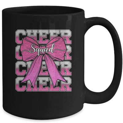 Cheer Squad Funny Cheerleader Cheerleading Coquette Bow Pink Mug | teecentury