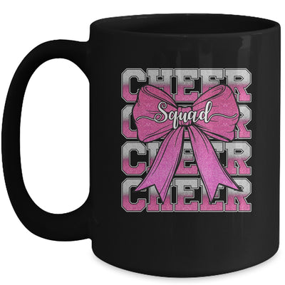 Cheer Squad Funny Cheerleader Cheerleading Coquette Bow Pink Mug | teecentury