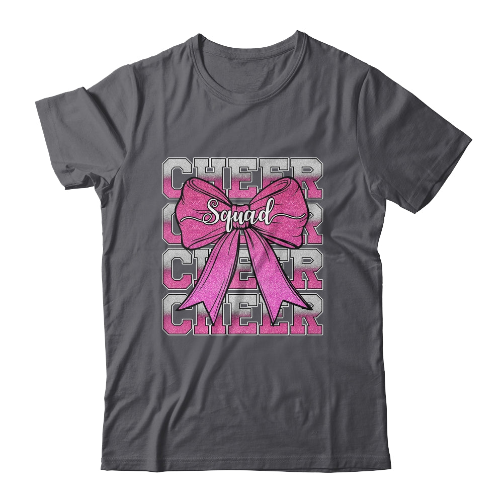 Cheer Squad Funny Cheerleader Cheerleading Coquette Bow Pink Shirt & Tank Top | teecentury