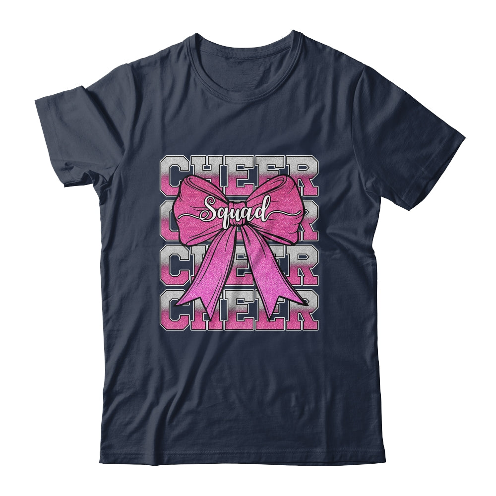 Cheer Squad Funny Cheerleader Cheerleading Coquette Bow Pink Shirt & Tank Top | teecentury