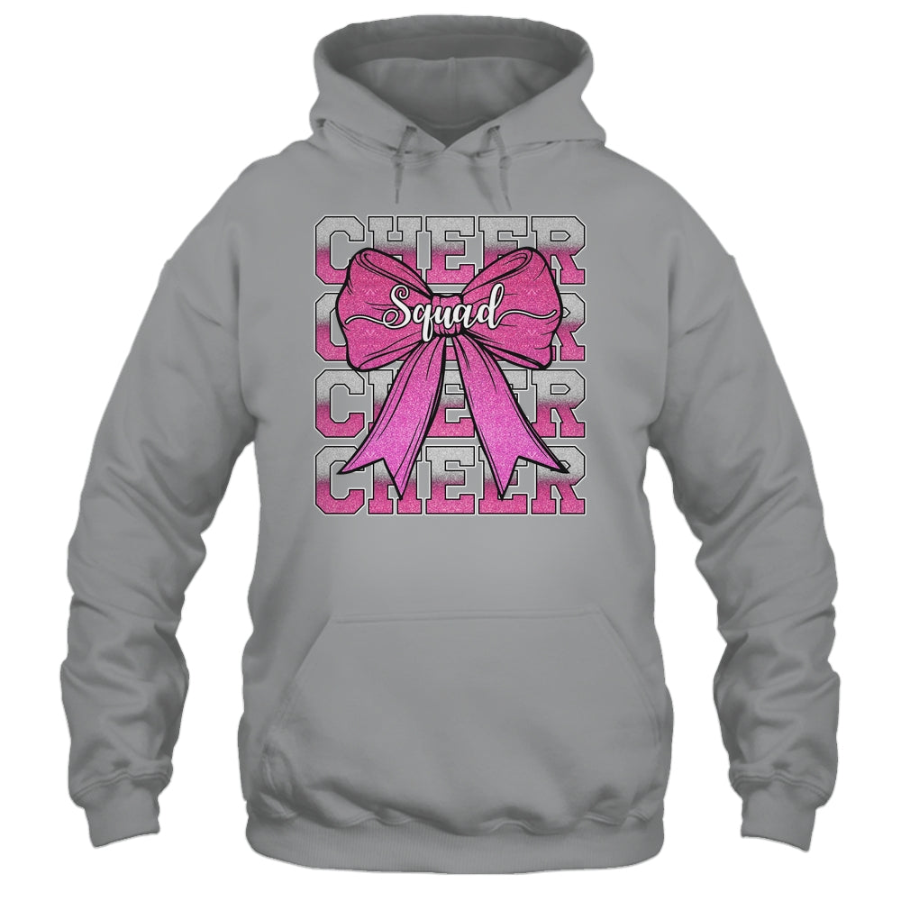 Cheer Squad Funny Cheerleader Cheerleading Coquette Bow Pink Shirt & Tank Top | teecentury