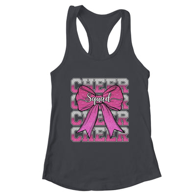 Cheer Squad Funny Cheerleader Cheerleading Coquette Bow Pink Shirt & Tank Top | teecentury