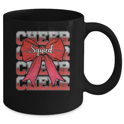 Cheer Squad Funny Cheerleader Cheerleading Coquette Bow Red Mug | teecentury