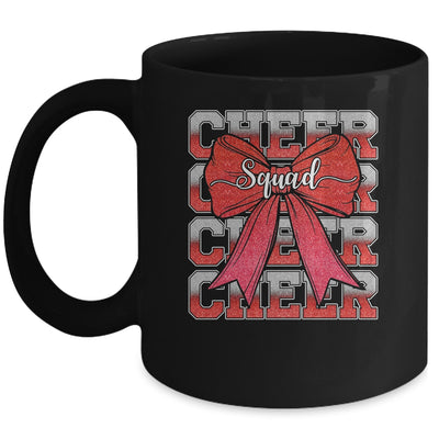 Cheer Squad Funny Cheerleader Cheerleading Coquette Bow Red Mug | teecentury