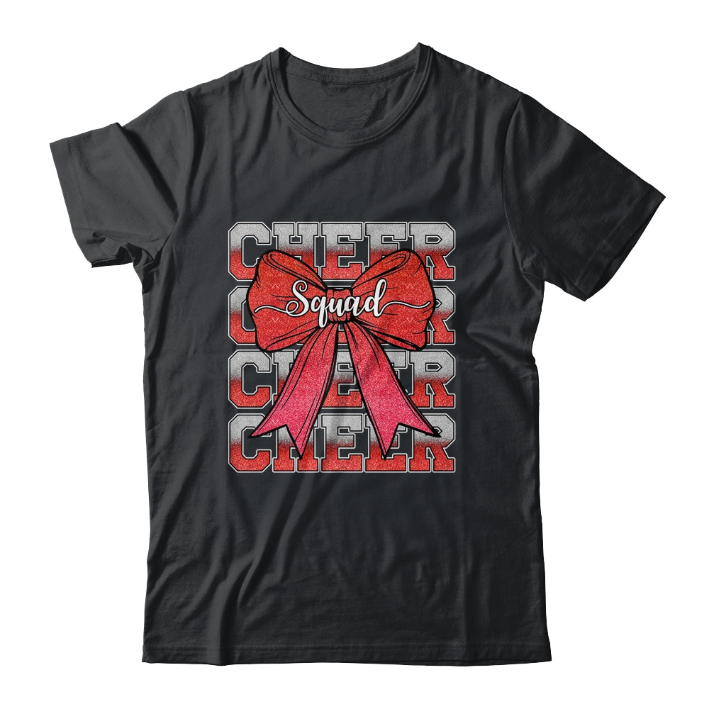 Cheer Squad Funny Cheerleader Cheerleading Coquette Bow Red Shirt & Tank Top | teecentury