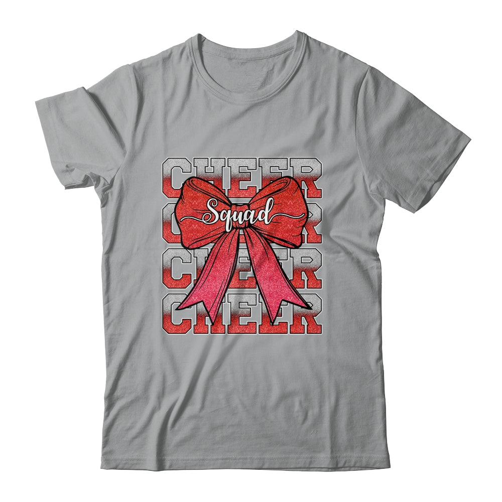 Cheer Squad Funny Cheerleader Cheerleading Coquette Bow Red Shirt & Tank Top | teecentury