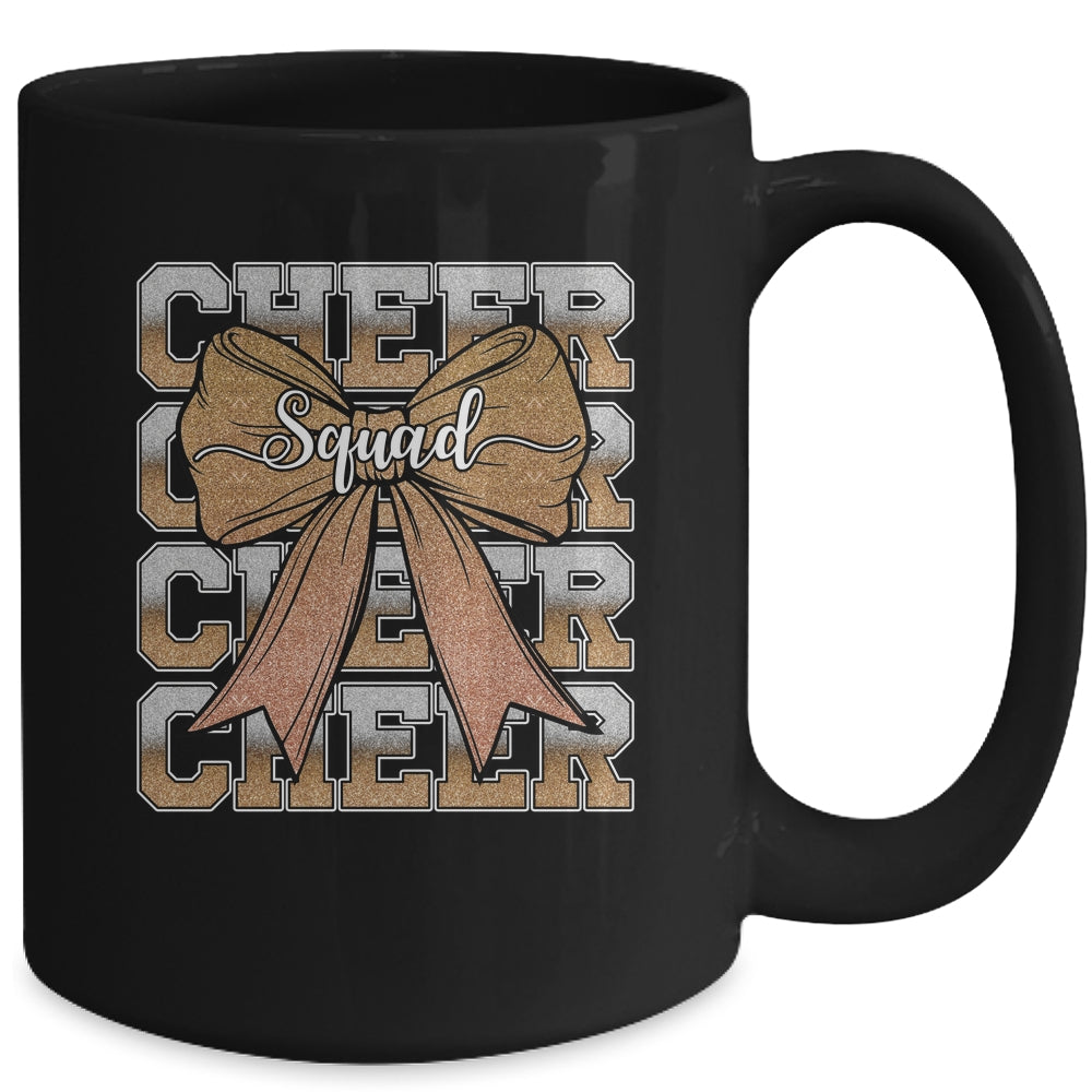 Cheer Squad Funny Cheerleader Cheerleading Coquette Brown Mug | teecentury