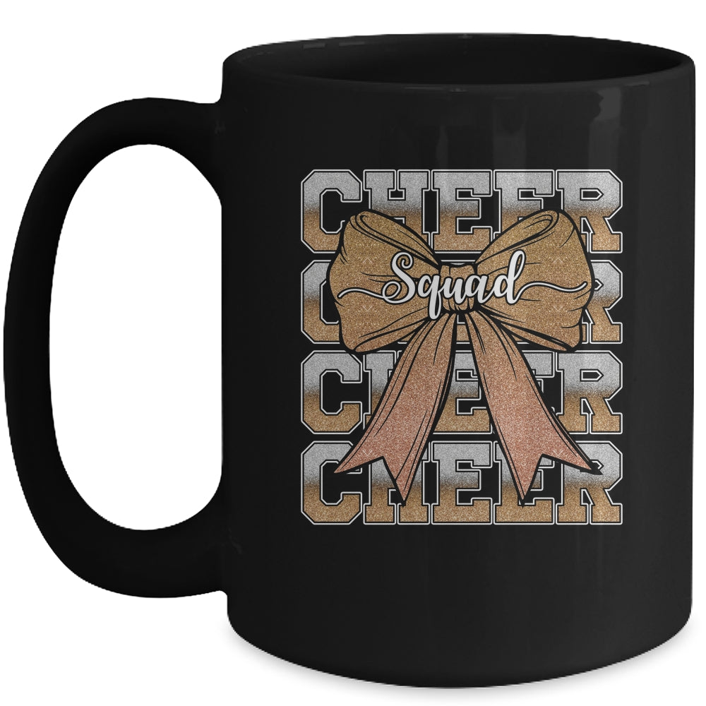 Cheer Squad Funny Cheerleader Cheerleading Coquette Brown Mug | teecentury