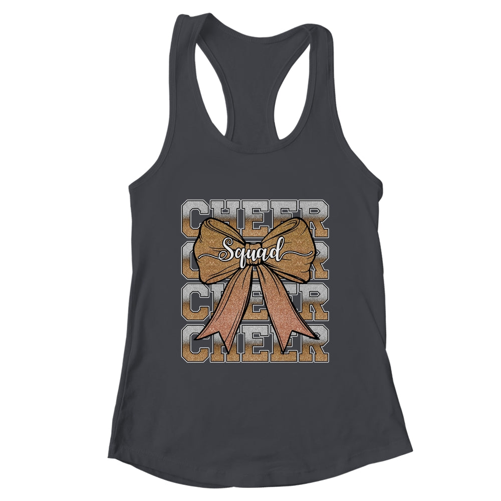 Cheer Squad Funny Cheerleader Cheerleading Coquette Brown Shirt & Tank Top | teecentury