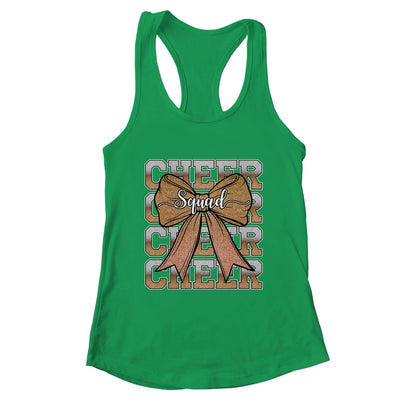 Cheer Squad Funny Cheerleader Cheerleading Coquette Brown Shirt & Tank Top | teecentury