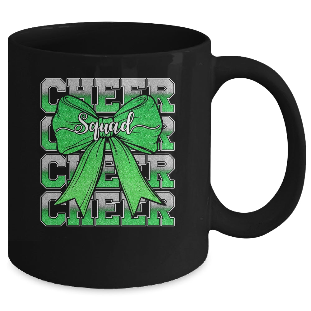 Cheer Squad Funny Cheerleader Cheerleading Coquette Green Mug | teecentury