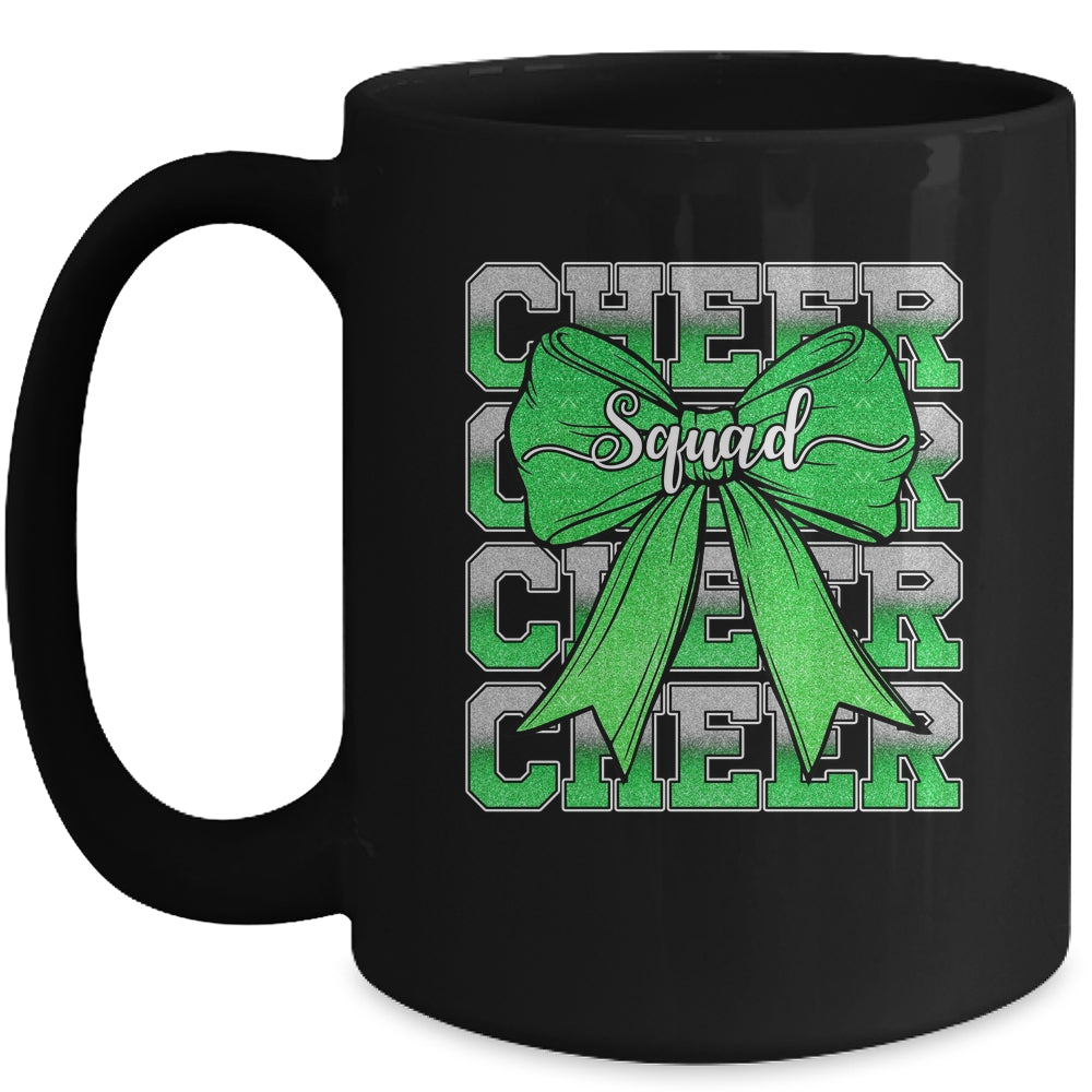 Cheer Squad Funny Cheerleader Cheerleading Coquette Green Mug | teecentury