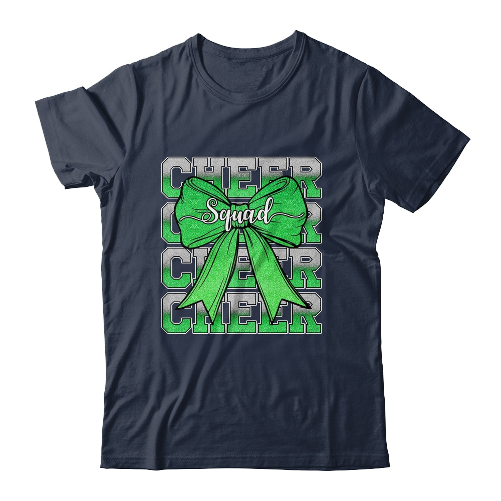 Cheer Squad Funny Cheerleader Cheerleading Coquette Green Shirt & Tank Top | teecentury