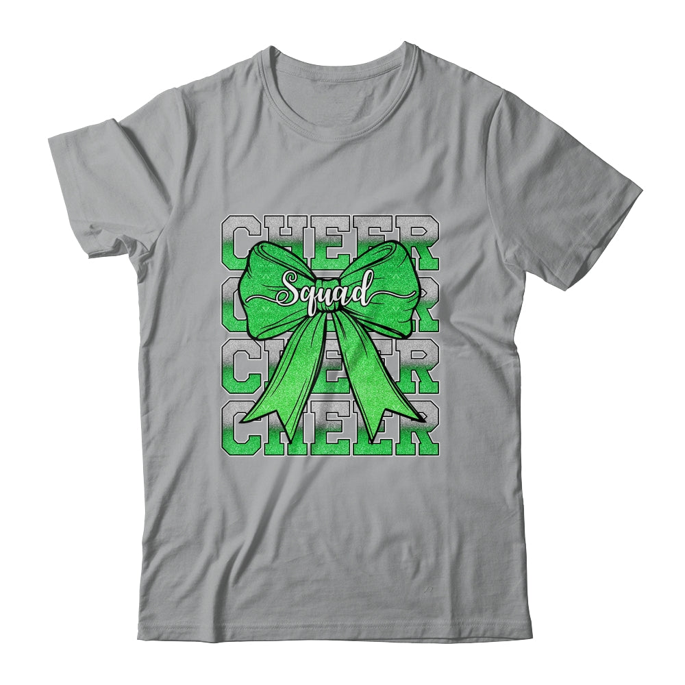 Cheer Squad Funny Cheerleader Cheerleading Coquette Green Shirt & Tank Top | teecentury
