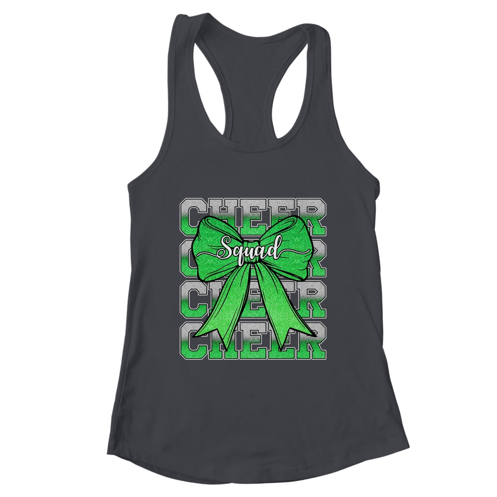 Cheer Squad Funny Cheerleader Cheerleading Coquette Green Shirt & Tank Top | teecentury