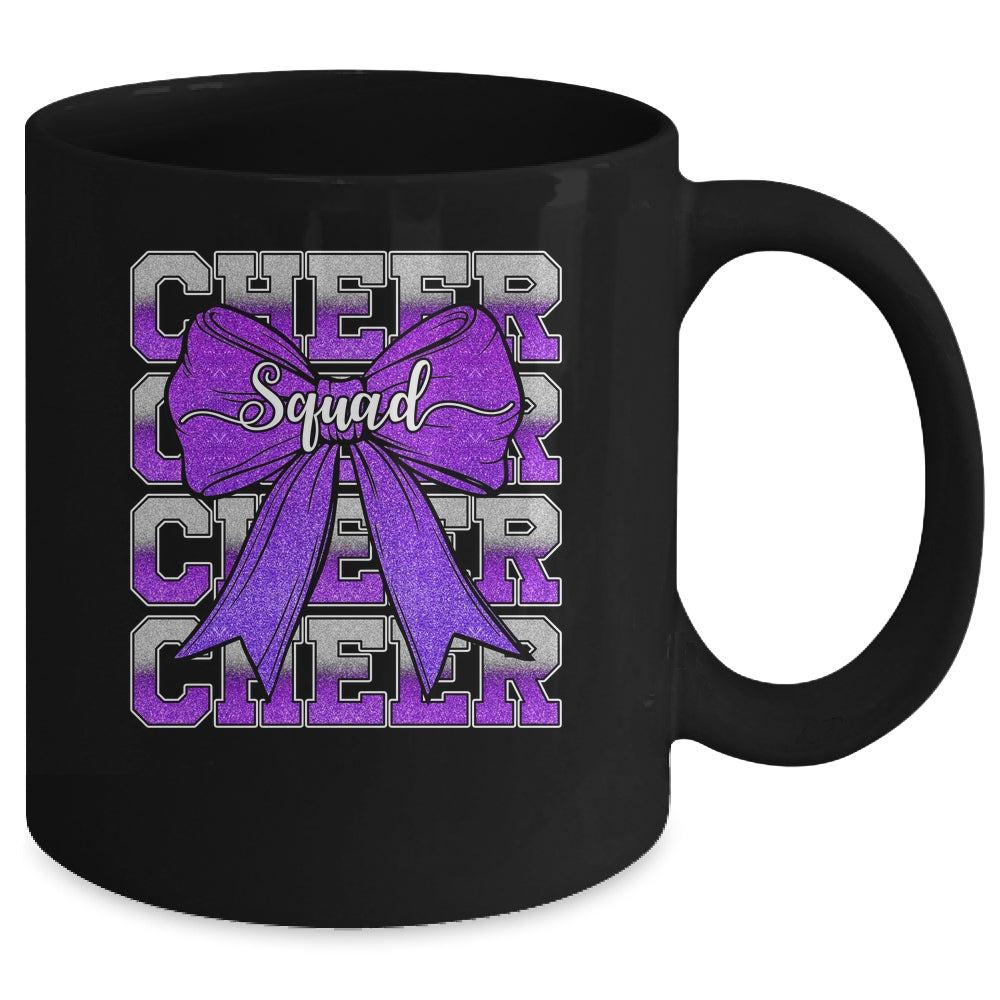 Cheer Squad Funny Cheerleader Cheerleading Coquette Purple Mug | teecentury