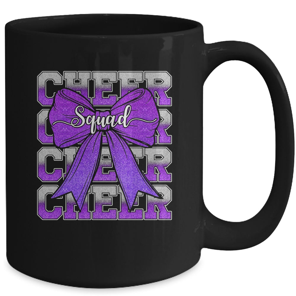 Cheer Squad Funny Cheerleader Cheerleading Coquette Purple Mug | teecentury