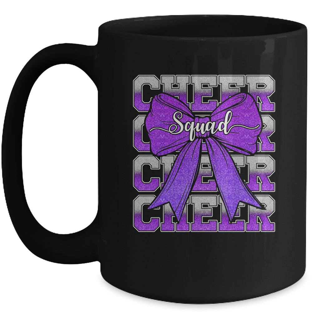 Cheer Squad Funny Cheerleader Cheerleading Coquette Purple Mug | teecentury