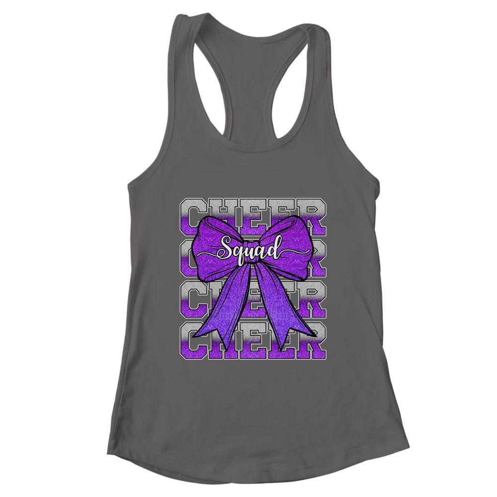 Cheer Squad Funny Cheerleader Cheerleading Coquette Purple Shirt & Tank Top | teecentury
