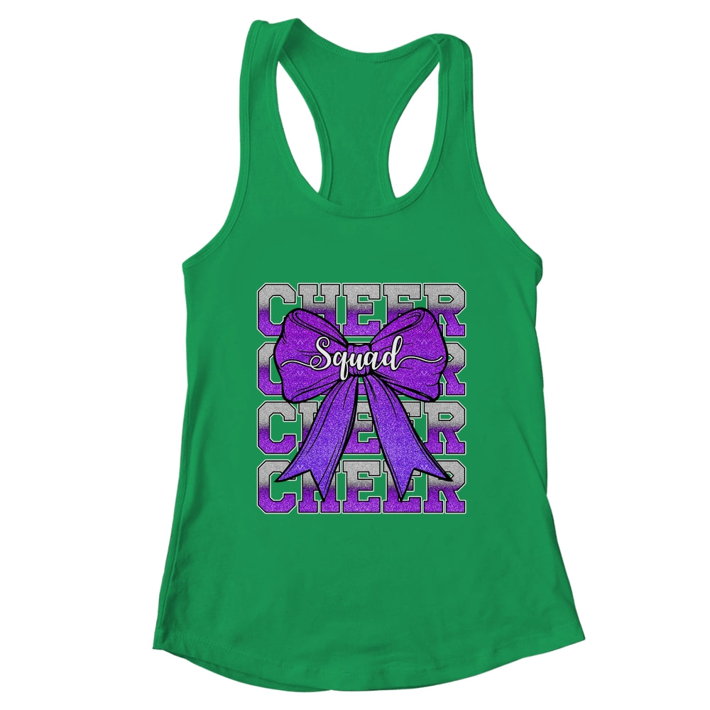 Cheer Squad Funny Cheerleader Cheerleading Coquette Purple Shirt & Tank Top | teecentury