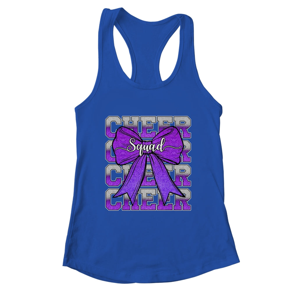 Cheer Squad Funny Cheerleader Cheerleading Coquette Purple Shirt & Tank Top | teecentury