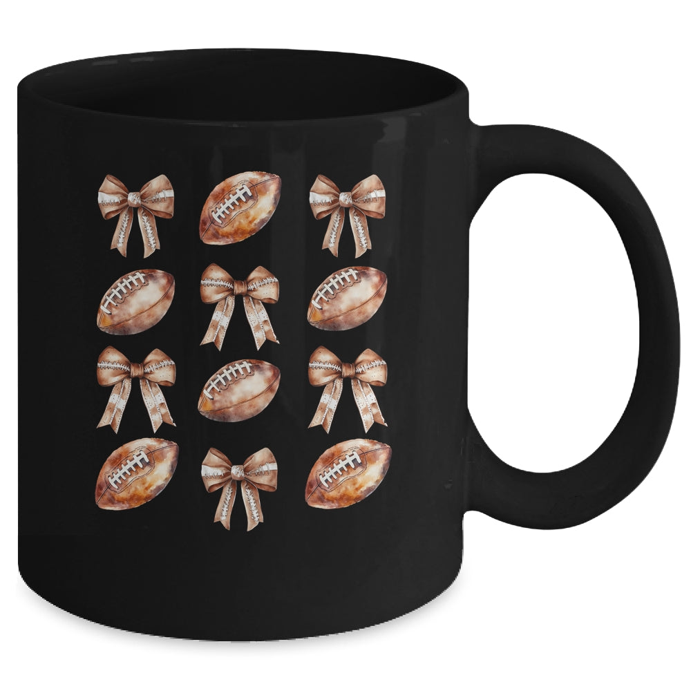 Cheerleader Football Mom Coquette Bow Game Day Women Girls Mug | teecentury