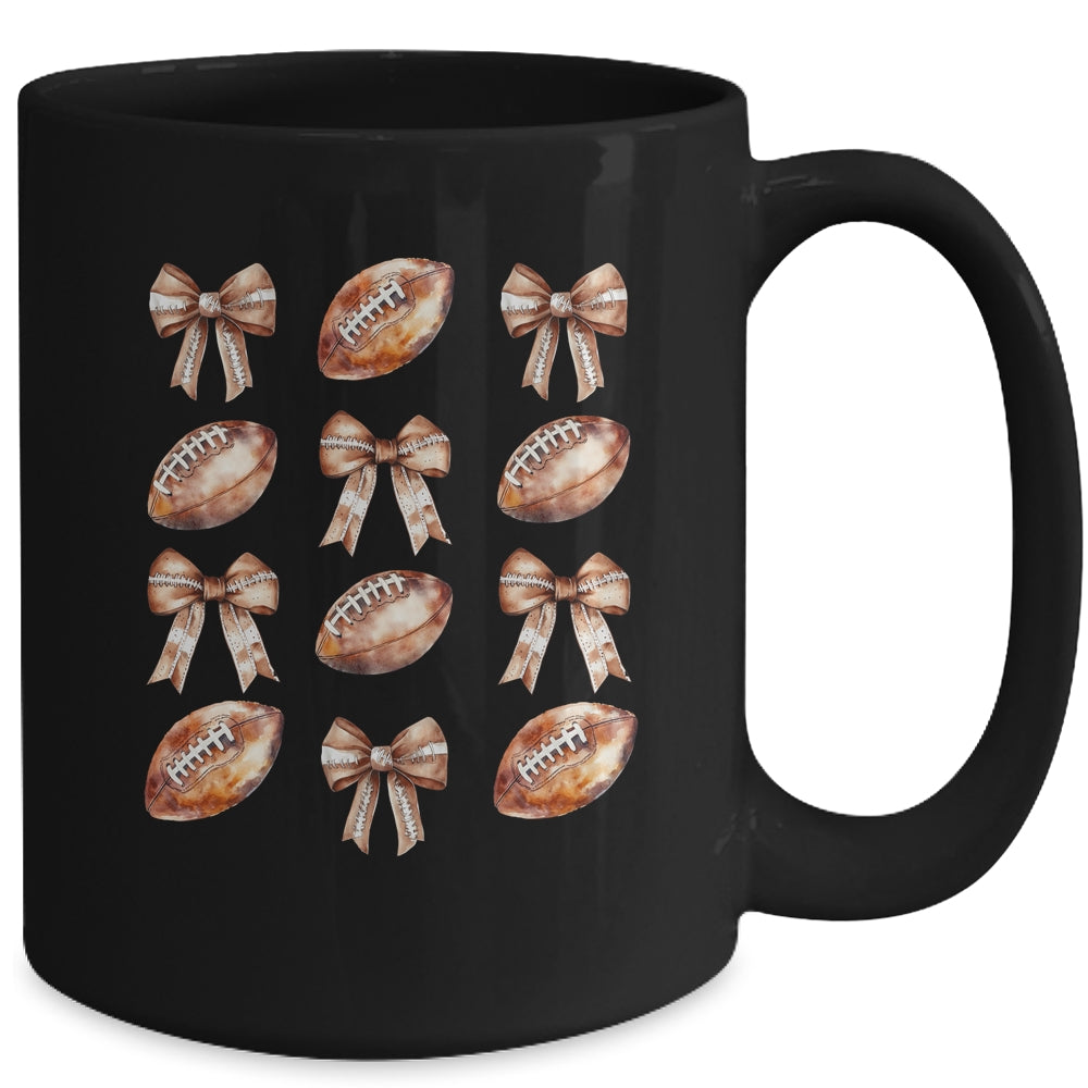 Cheerleader Football Mom Coquette Bow Game Day Women Girls Mug | teecentury