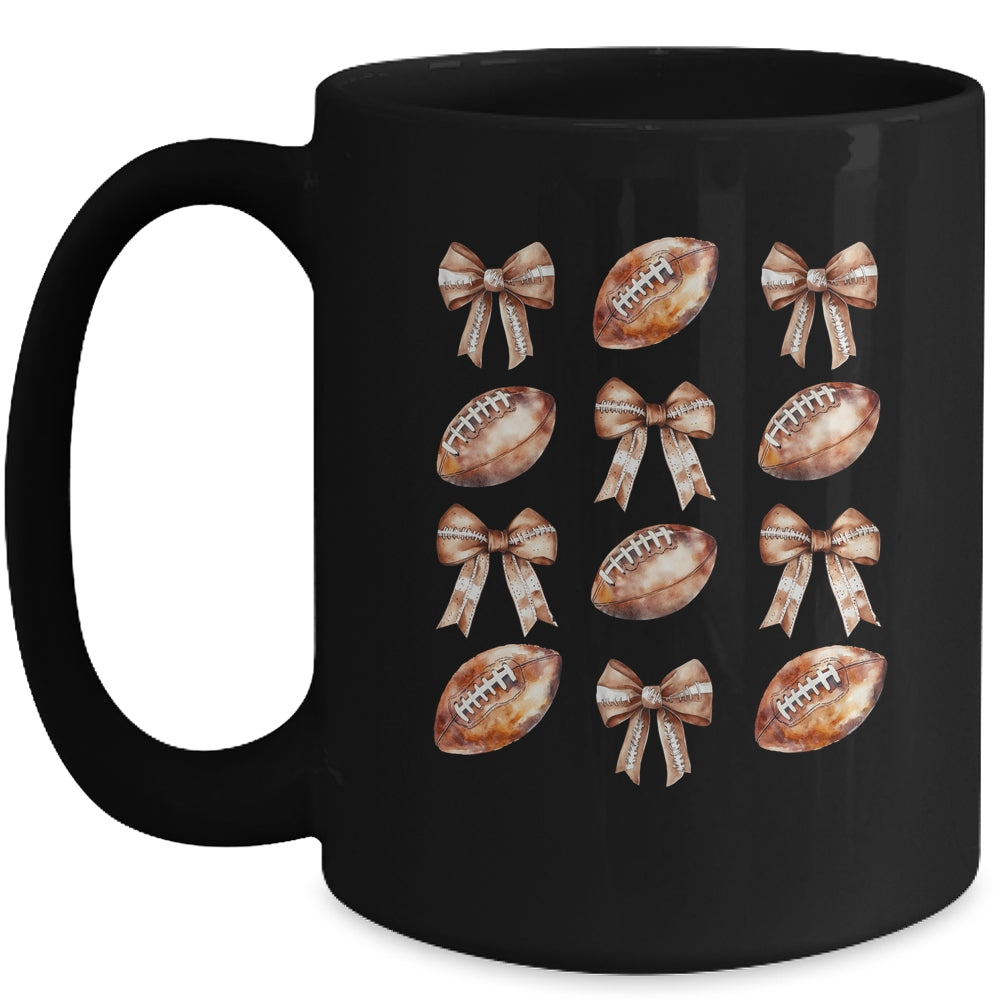 Cheerleader Football Mom Coquette Bow Game Day Women Girls Mug | teecentury