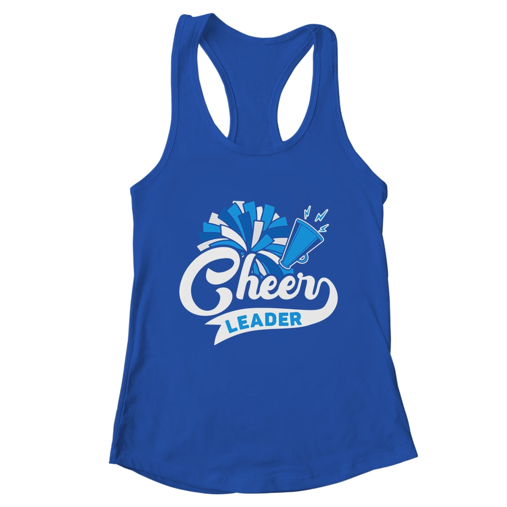 Cheerleader For Girls Women Cheerleading Cheer Practice Blue Shirt & Tank Top | teecentury