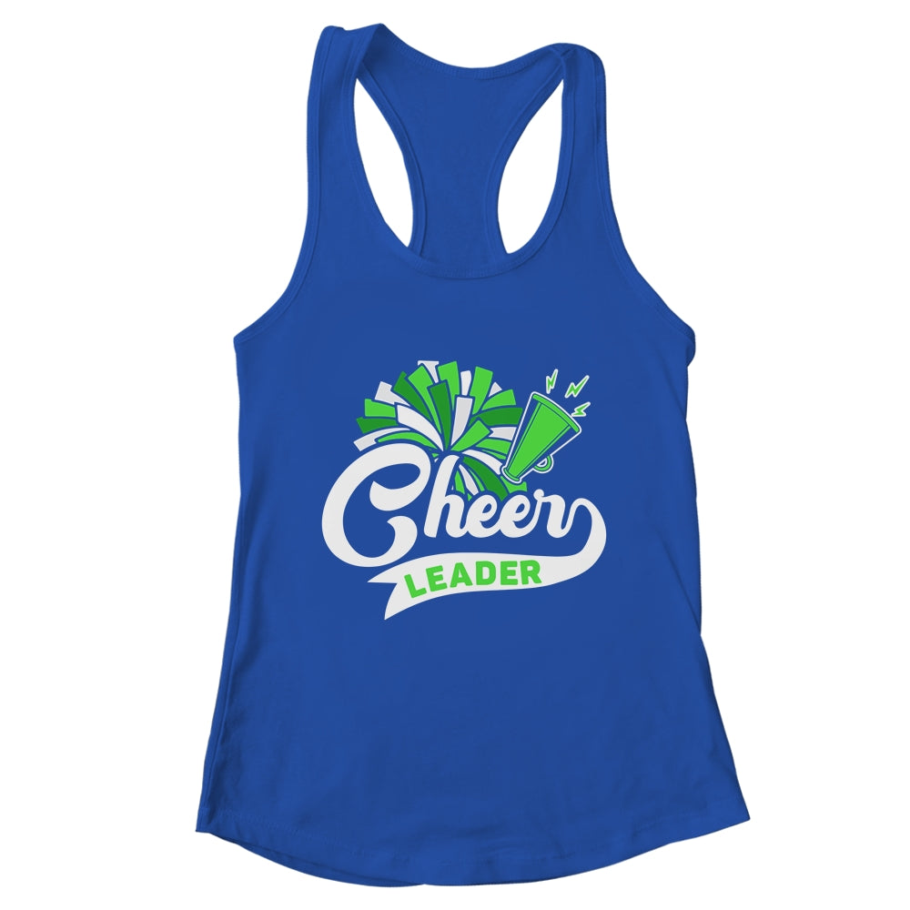 Cheerleader For Girls Women Cheerleading Cheer Practice Green Shirt & Tank Top | teecentury