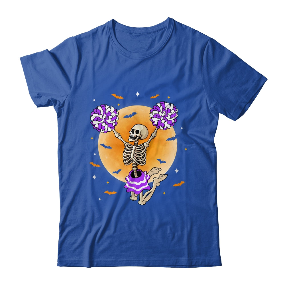 Cheerleading Skeleton Halloween Cheer Mom Girls Womens Cheer Shirt & Tank Top | teecentury