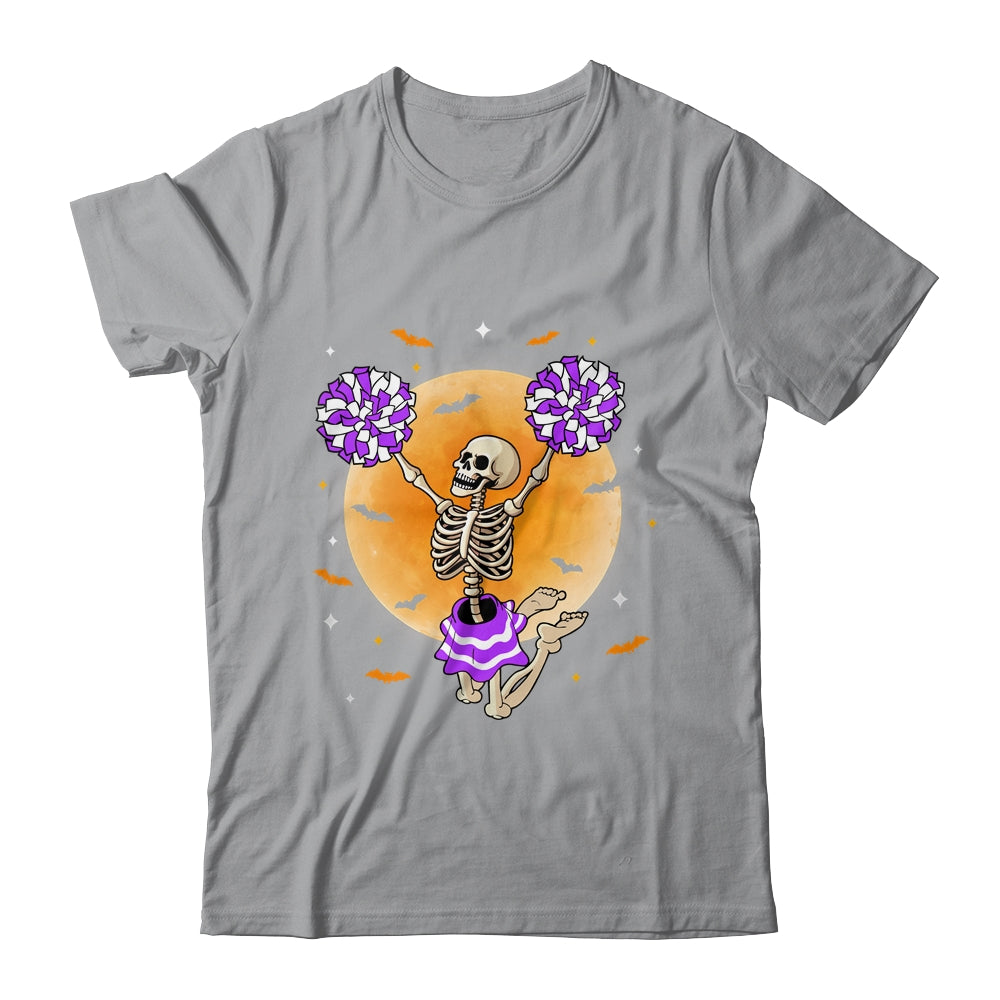 Cheerleading Skeleton Halloween Cheer Mom Girls Womens Cheer Shirt & Tank Top | teecentury