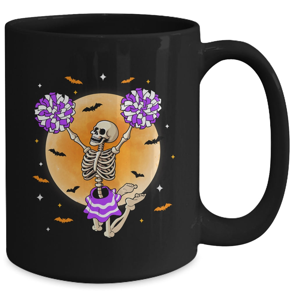 Cheerleading Skeleton Halloween Cheer Mom Girls Womens Cheer Mug | teecentury