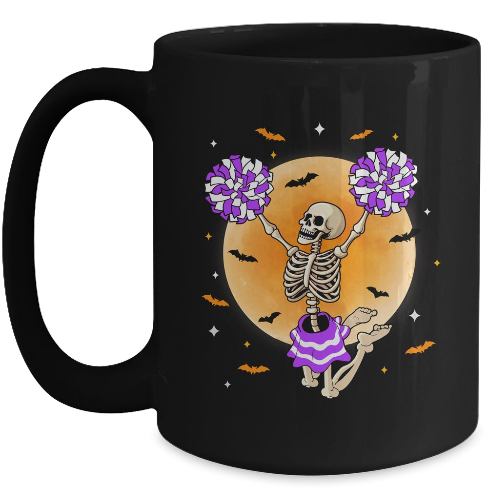 Cheerleading Skeleton Halloween Cheer Mom Girls Womens Cheer Mug | teecentury