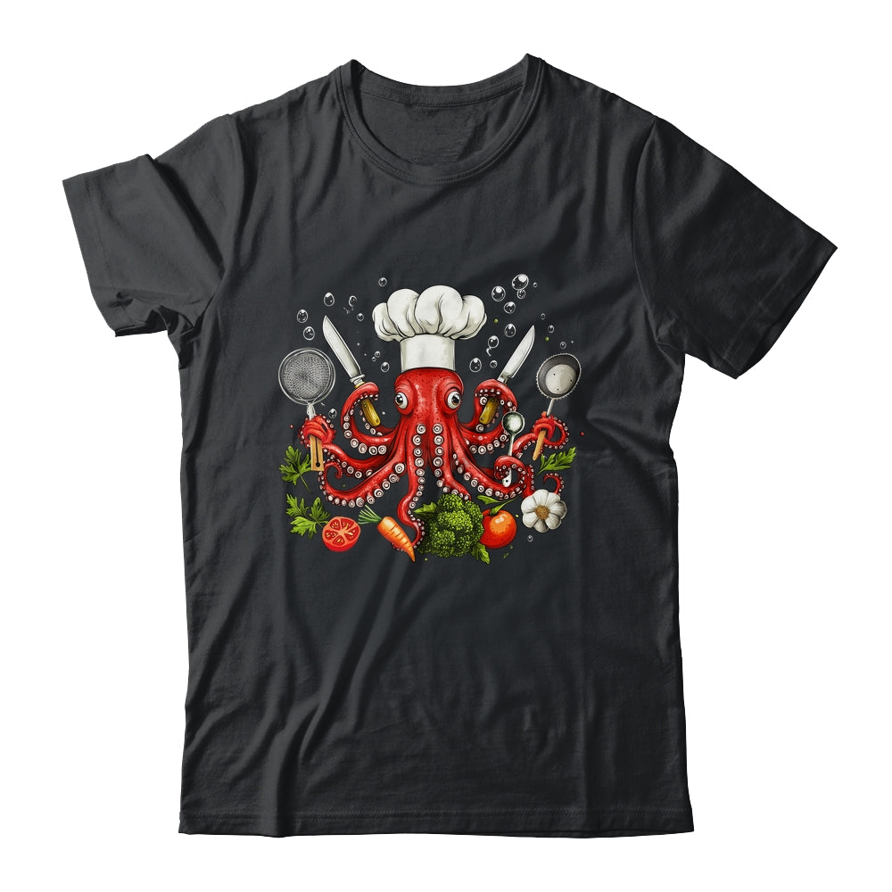 Chef Octopus Funny Cooking Sous Chef Cook Art Men Women Shirt & Hoodie | teecentury