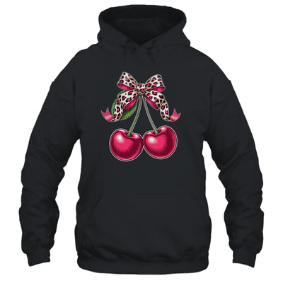 Cherry Fruit Kawaii Cherry Cherries Leopard Coquette Bow Shirt & Tank Top | teecentury