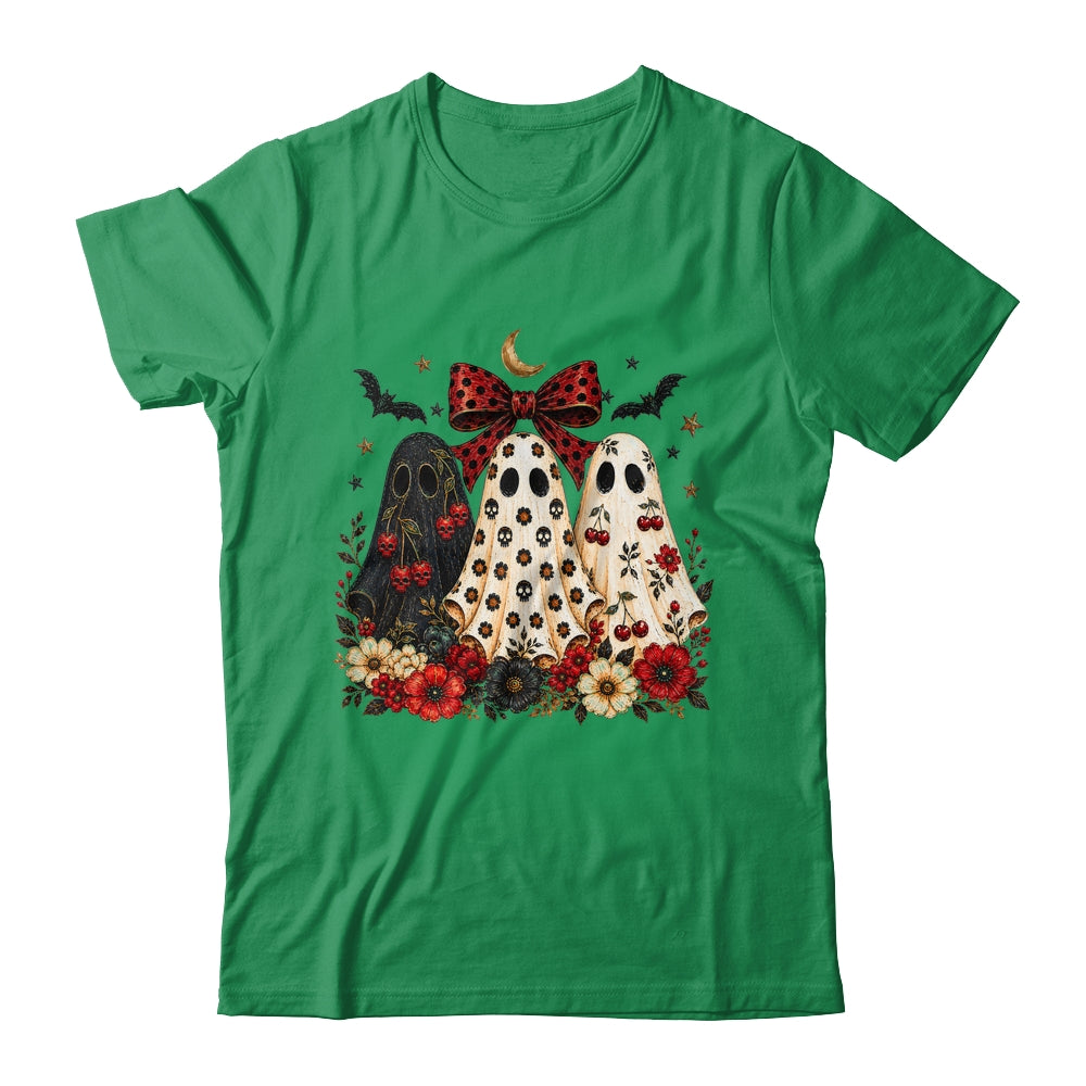 Cherry Ghost Coquette Halloween Spooky Season Ghost Leopard Shirt & Sweatshirt | teecentury
