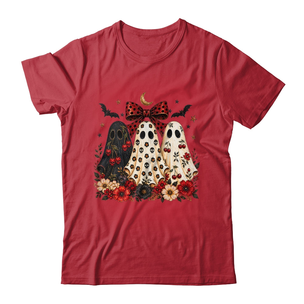 Cherry Ghost Coquette Halloween Spooky Season Ghost Leopard Shirt & Sweatshirt | teecentury