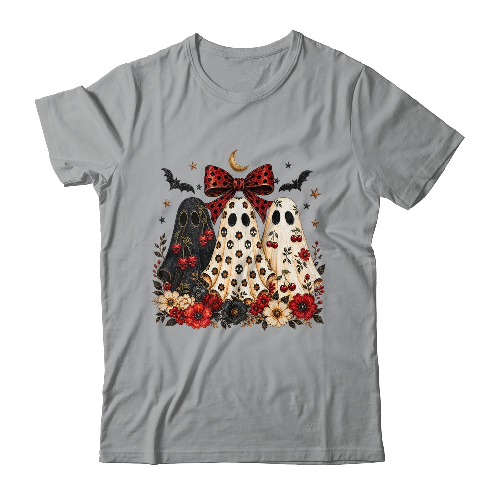Cherry Ghost Coquette Halloween Spooky Season Ghost Leopard Shirt & Sweatshirt | teecentury