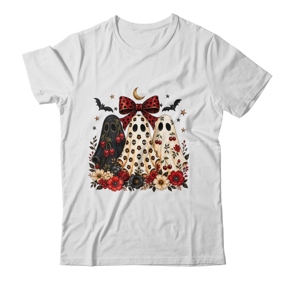 Cherry Ghost Coquette Halloween Spooky Season Ghost Leopard Shirt & Sweatshirt | teecentury