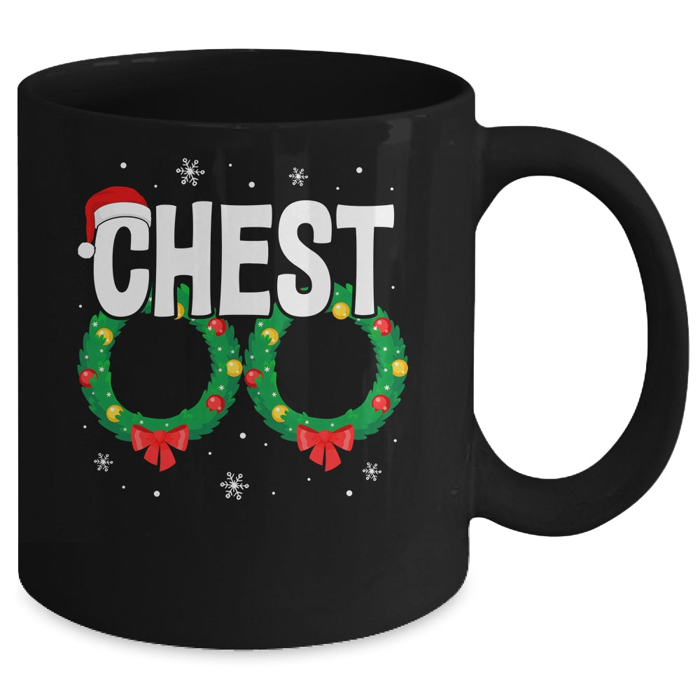 Chest Nuts Matching Chestnuts Funny Christmas Couples Chest Mug | teecentury