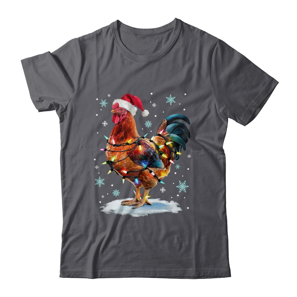 Chicken Christmas Chickens Santa Hat Xmas Chicken Lover Shirt & Sweatshirt | teecentury