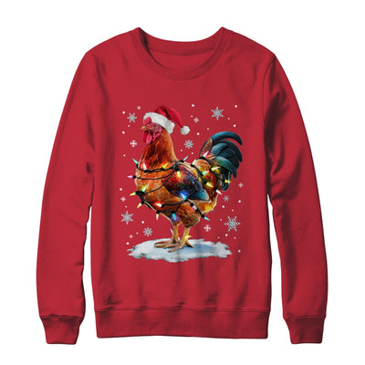 Chicken Christmas Chickens Santa Hat Xmas Chicken Lover Shirt & Sweatshirt | teecentury