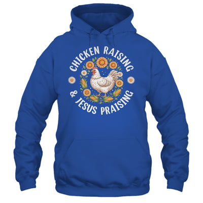 Chicken Raising & Jesus Praising Christian Farmer Lover Shirt & Tank Top | teecentury