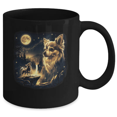 Chihuahua Howling To The Moon Vintage 90s Retro Dog Lover Mug | teecentury