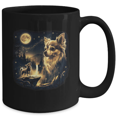 Chihuahua Howling To The Moon Vintage 90s Retro Dog Lover Mug | teecentury