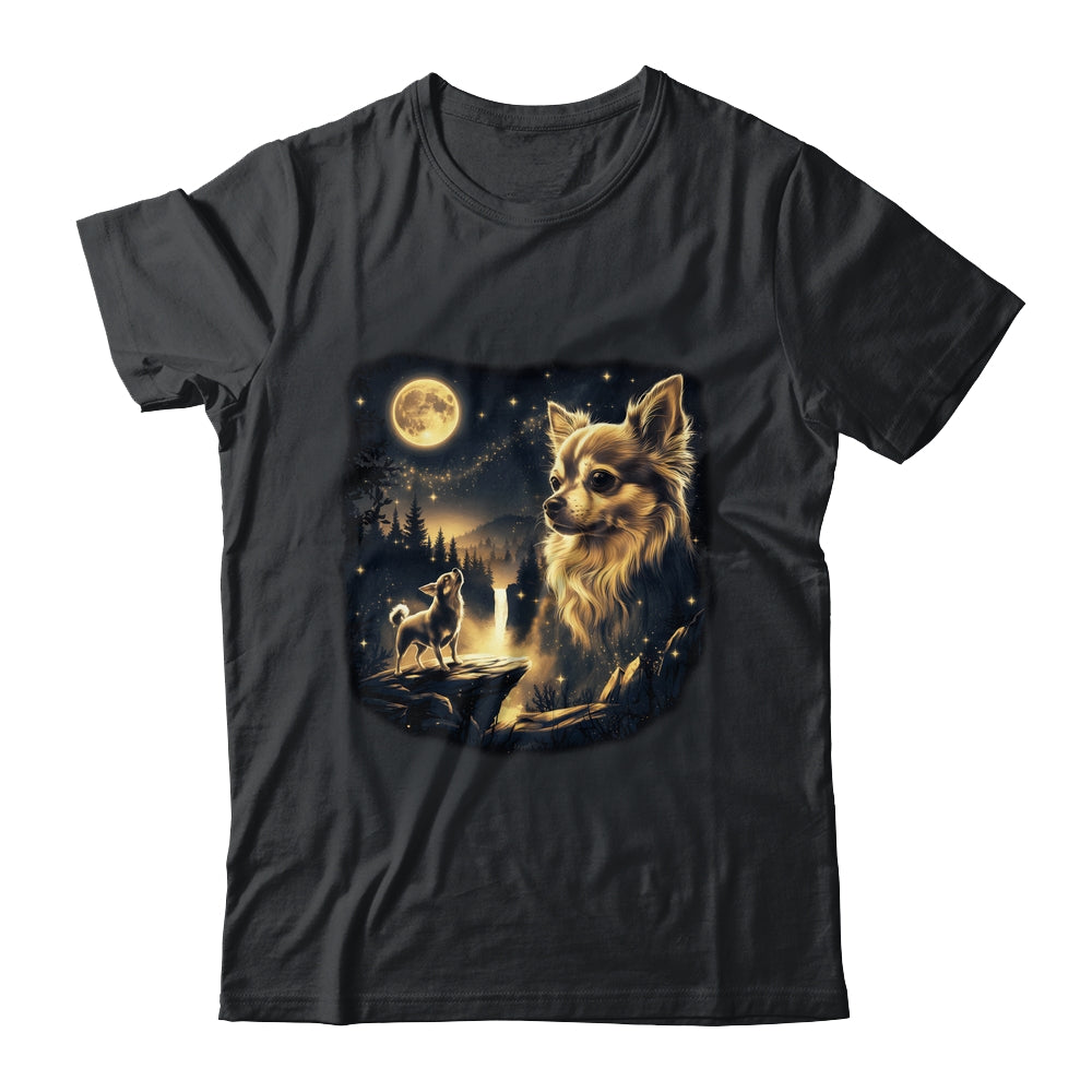 Chihuahua Howling To The Moon Vintage 90s Retro Dog Lover Shirt & Hoodie | teecentury