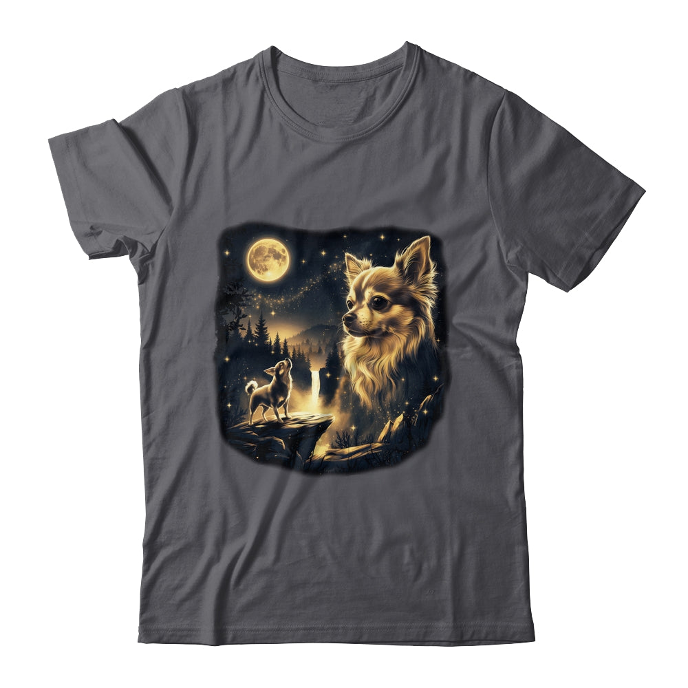 Chihuahua Howling To The Moon Vintage 90s Retro Dog Lover Shirt & Hoodie | teecentury