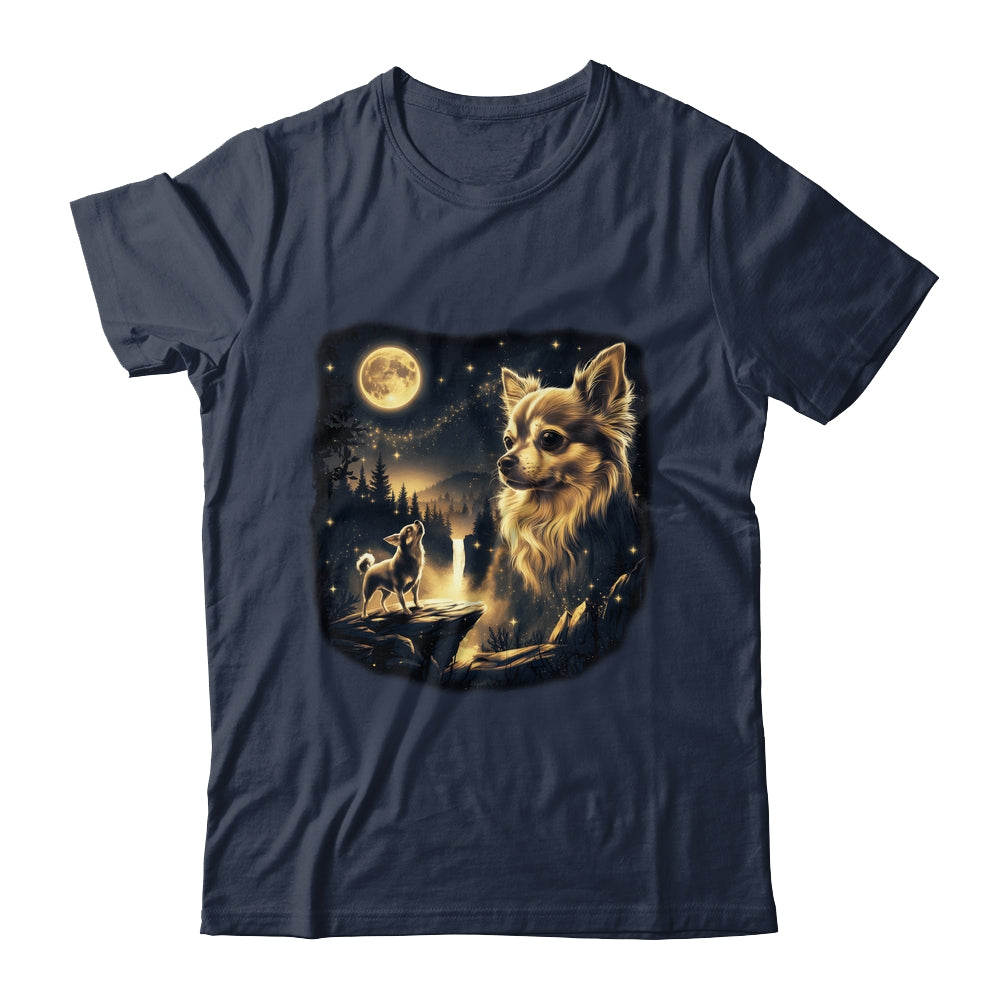 Chihuahua Howling To The Moon Vintage 90s Retro Dog Lover Shirt & Hoodie | teecentury