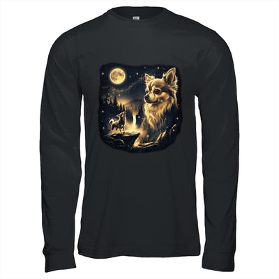 Chihuahua Howling To The Moon Vintage 90s Retro Dog Lover Shirt & Hoodie | teecentury